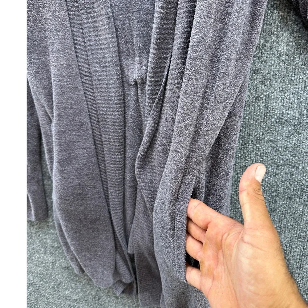 Barefoot Dreams CozyChic Ultra Lite Cinched Back Cardigan Grey Womens Medium - Picture 7 of 7